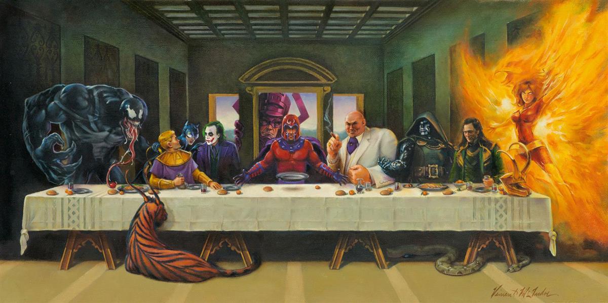 VINCE McINDOE. Villainous Last Supper. DC Comics.